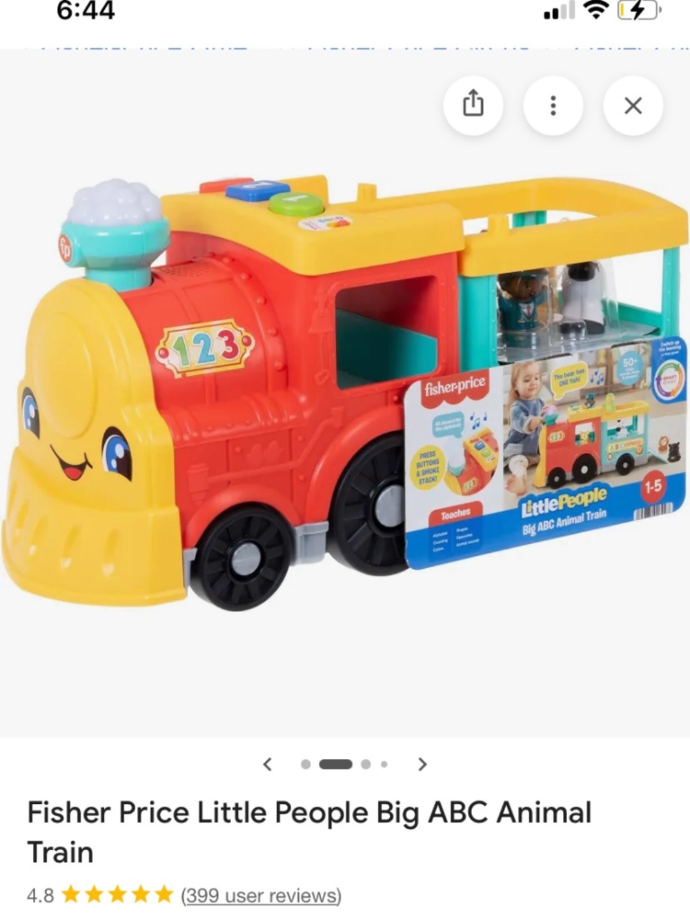 Fisher Price Little People Big ABC Animal Train